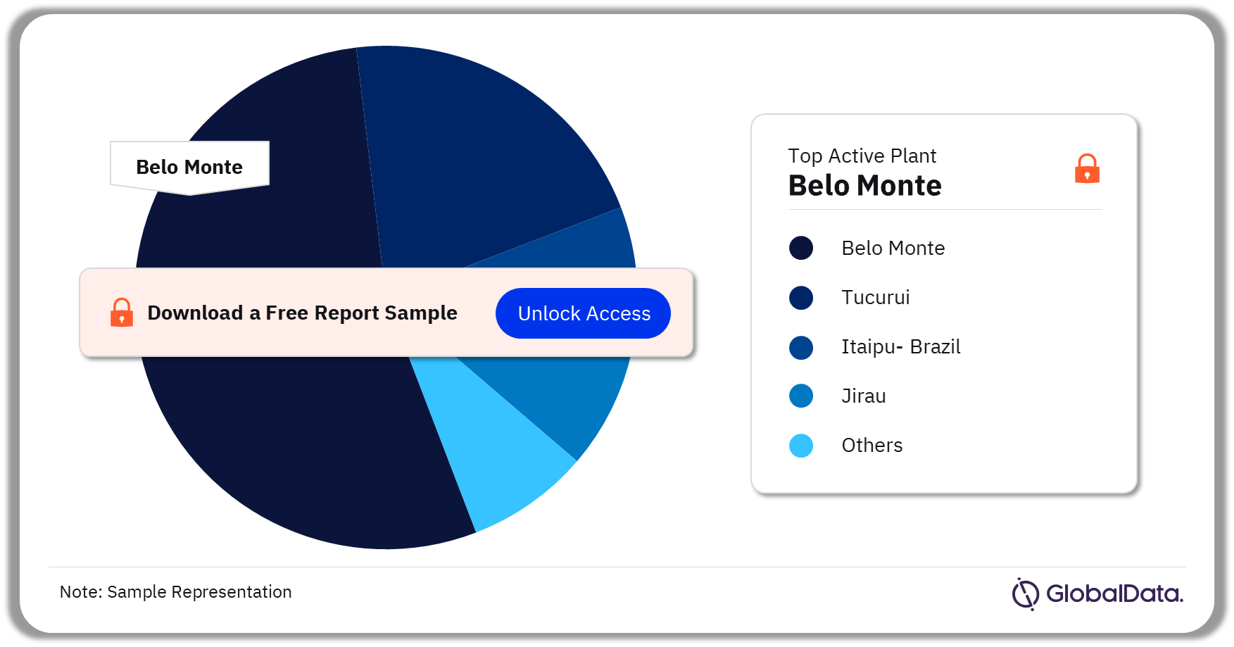 Brazil Hydropower Market Analysis by Active Plants, 2023 (%)