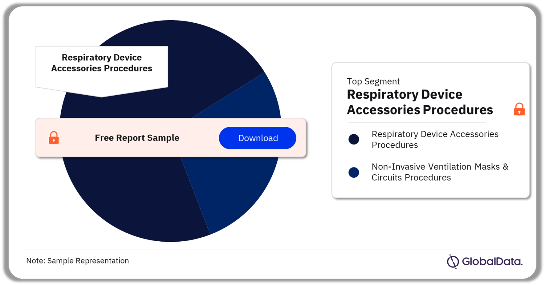 China Respiratory Device Procedures Market Analysis by Segments, 2022 (%)