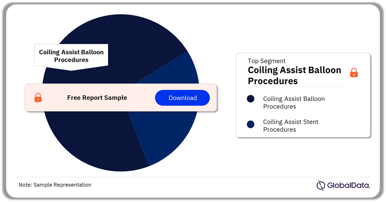 EU5 Neurovascular Coiling Assist Procedures Market Analysis by Segments, 2022 (%)