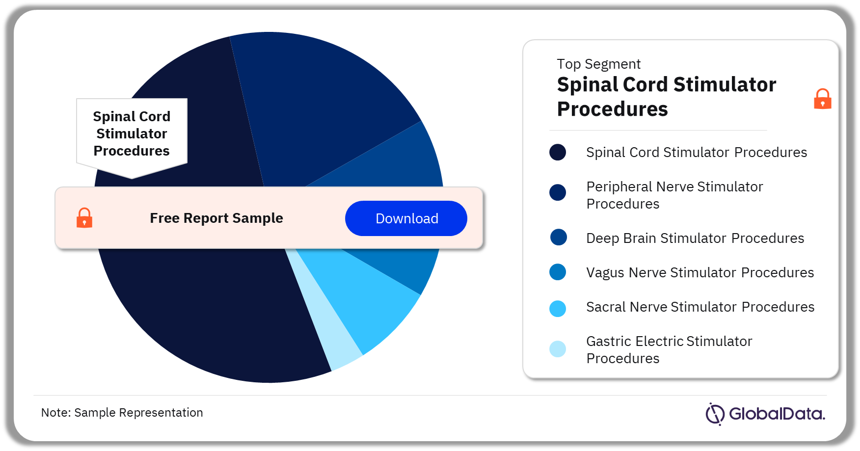 India Neuromodulation Procedures Market Analysis by Segments, 2022 (%)