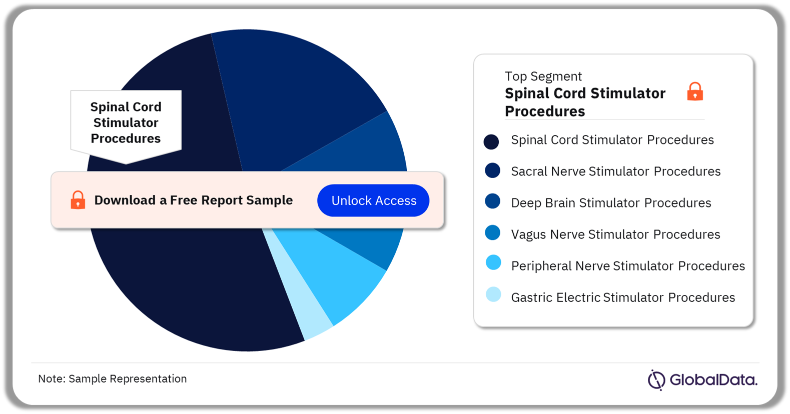Italy Neuromodulation Procedures Market Analysis by Segments, 2022 (%)