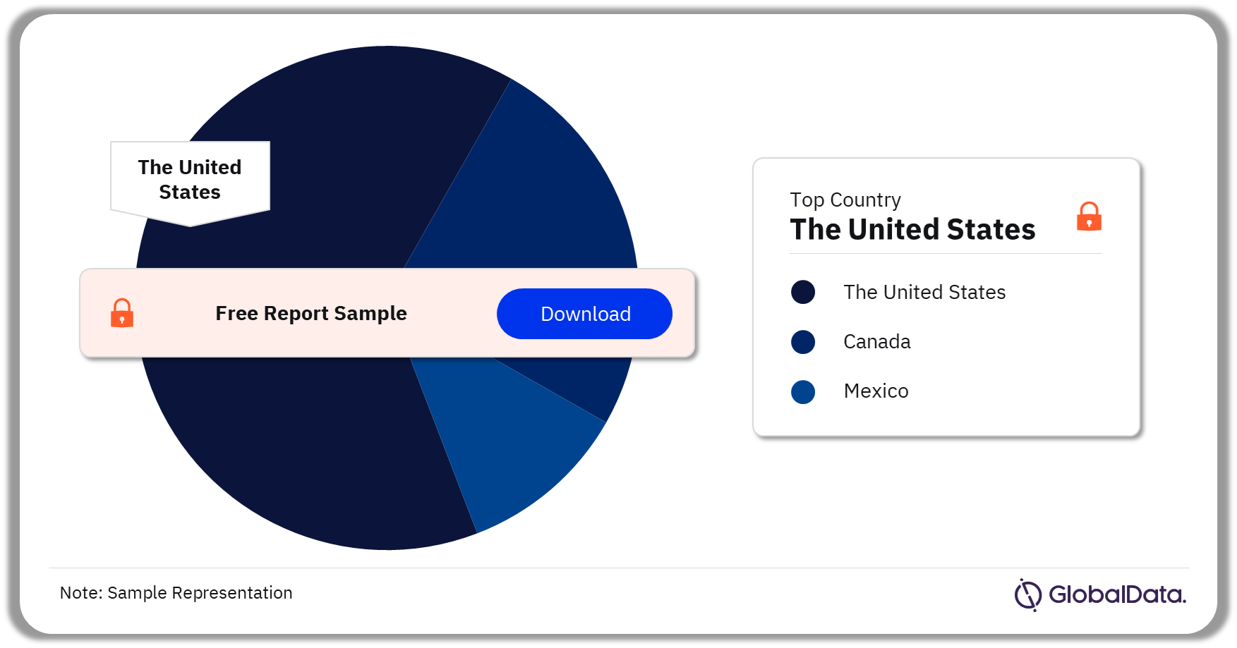North America Neuromodulation Procedures Market Analysis by Countries, 2022 (%)
