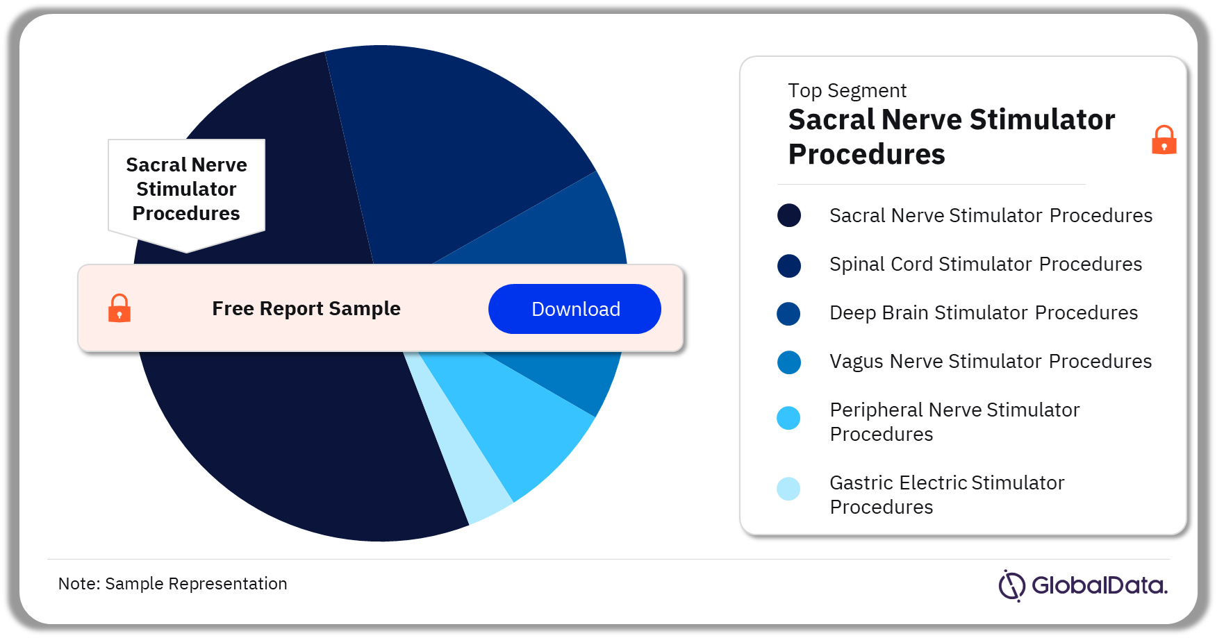 North America Neuromodulation Procedures Market Analysis by Segments, 2022 (%)