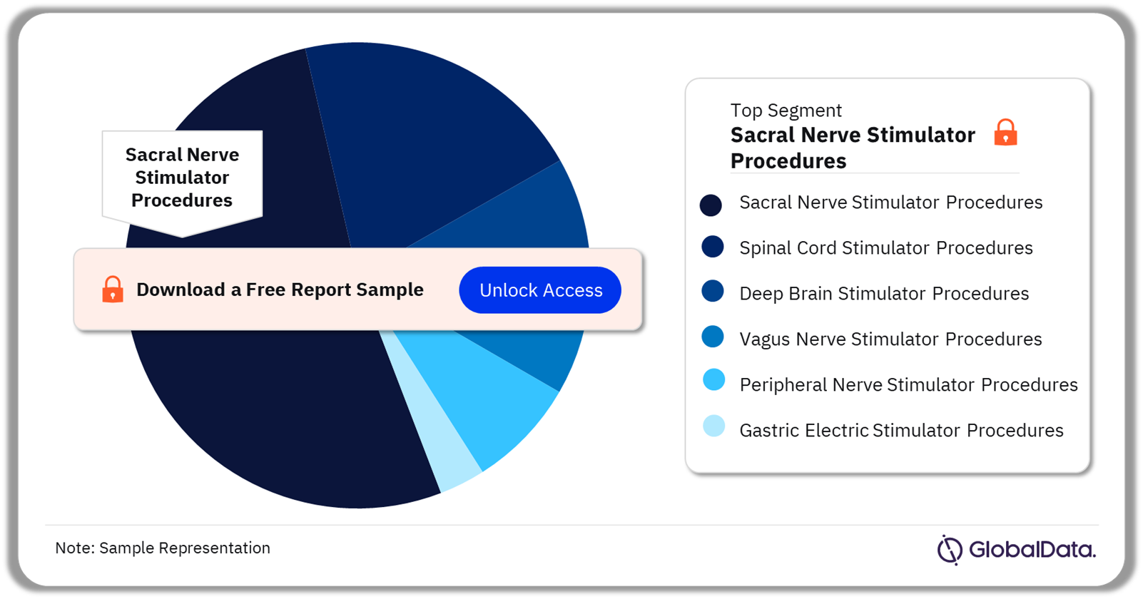 UK Neuromodulation Procedures Market Analysis by Segments, 2022 (%)