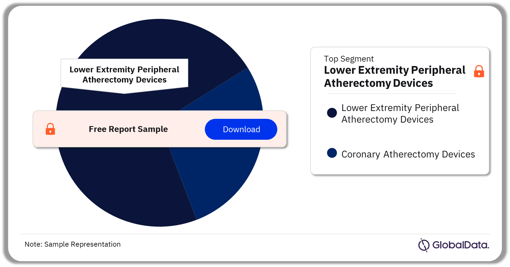 Atherectomy Devices Market Analysis by Segments, 2023 (%)