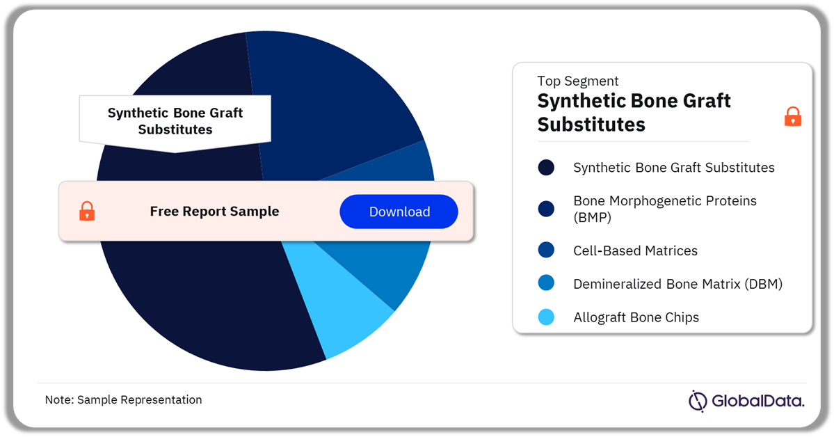 Bone Grafts and Substitutes Market Analysis by Segments, 2023 (%)