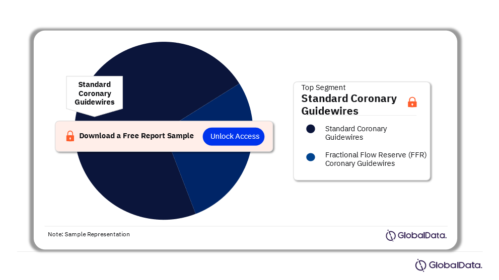 Coronary Guidewires Market Analysis by Segments, 2022 (%)