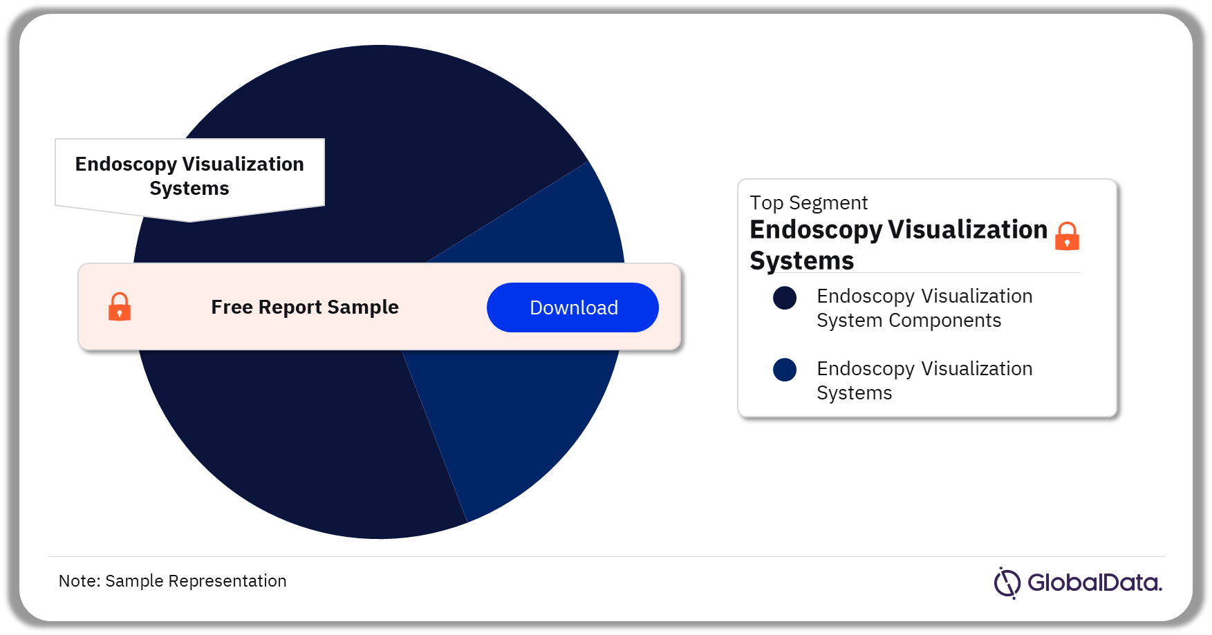 Endoscopy Visualization Systems and Components Market Analysis by Segments, 2023 (%)