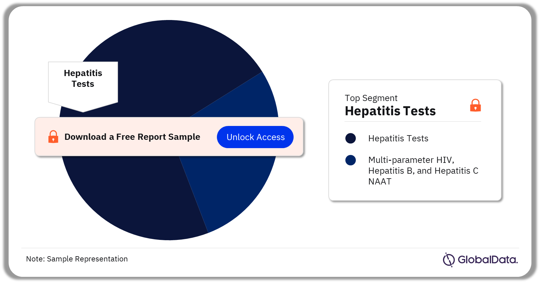 Hepatitis C Tests Market Analysis by Segments, 2022 (%)
