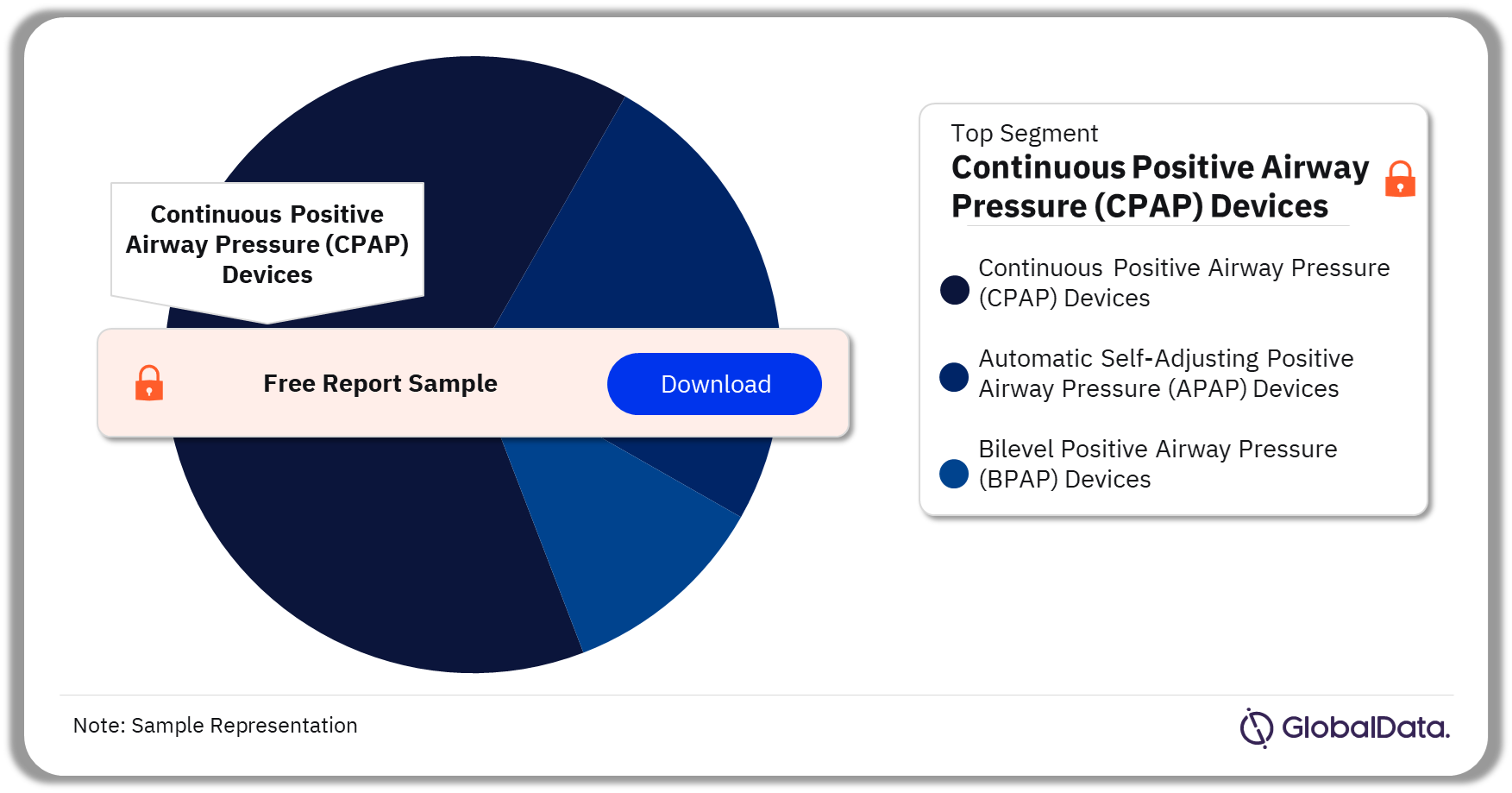 Positive Airway Pressure Devices Market Analysis by Segments, 2023 (%)
