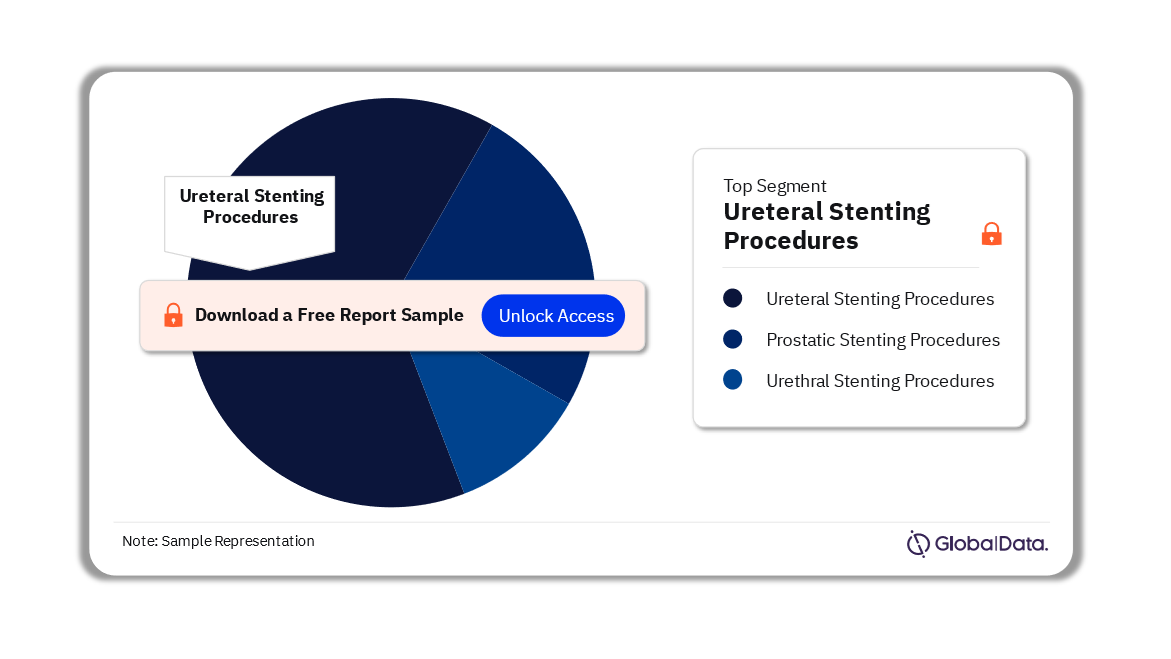 Russia Urinary Tract Stenting Procedures Market Analysis by Segments, 2022 (%)