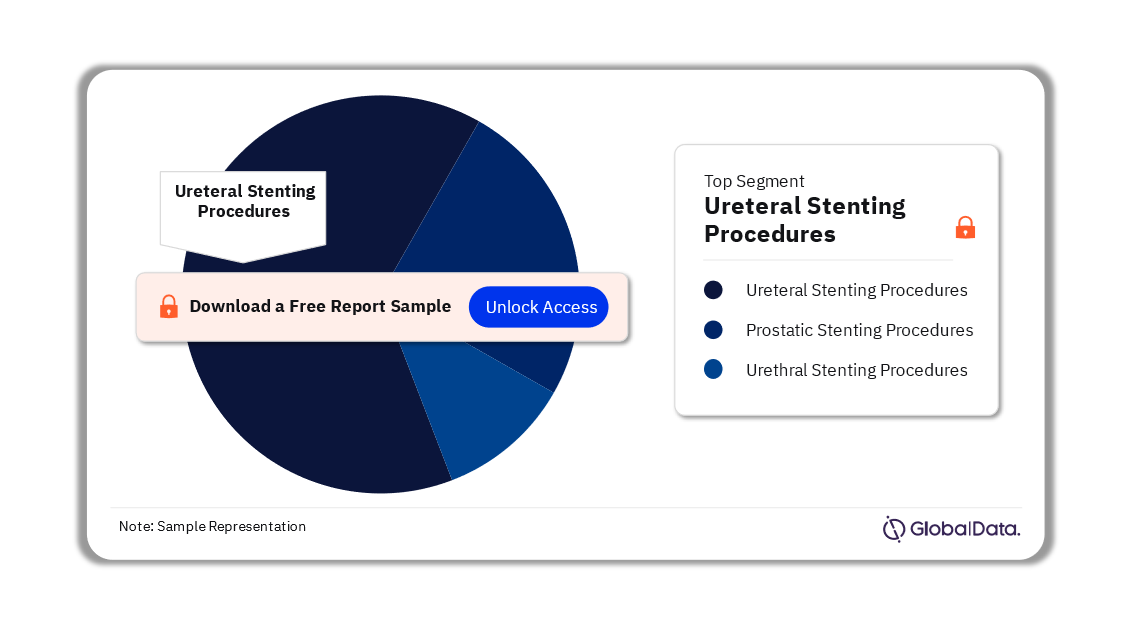 Spain Urinary Tract Stenting Procedures Market Analysis by Segments, 2022 (%)
