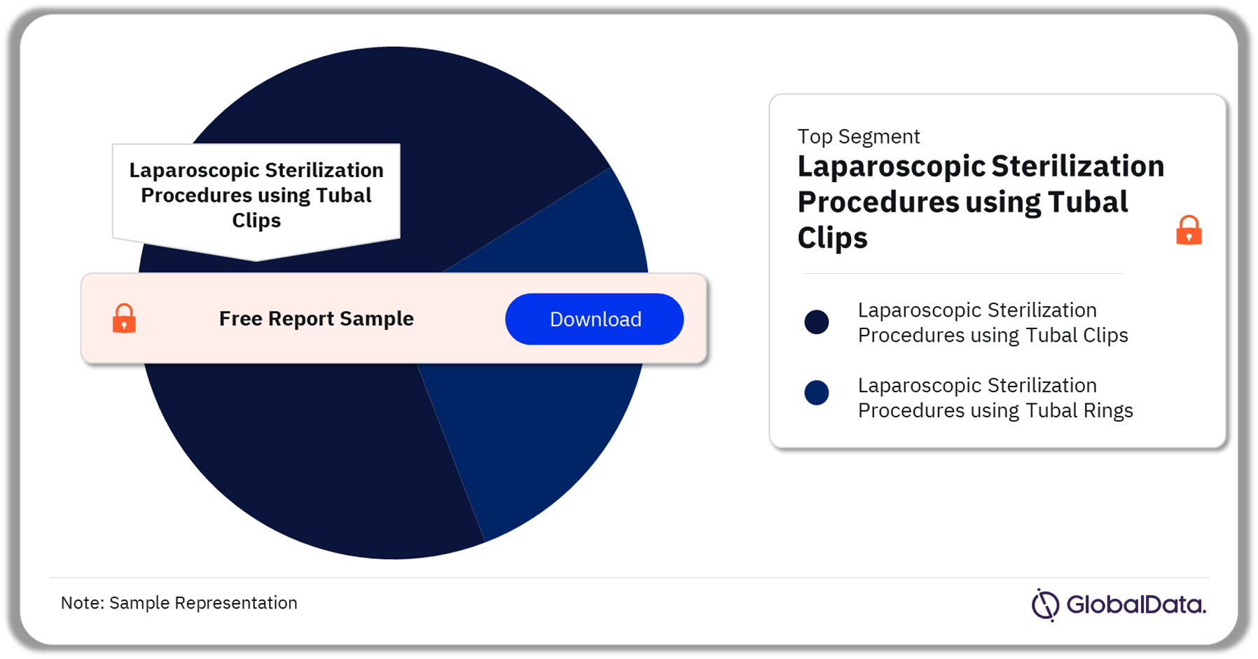 US Laparoscopic Sterilization Procedures Market Analysis by Segments, 2022 (%)