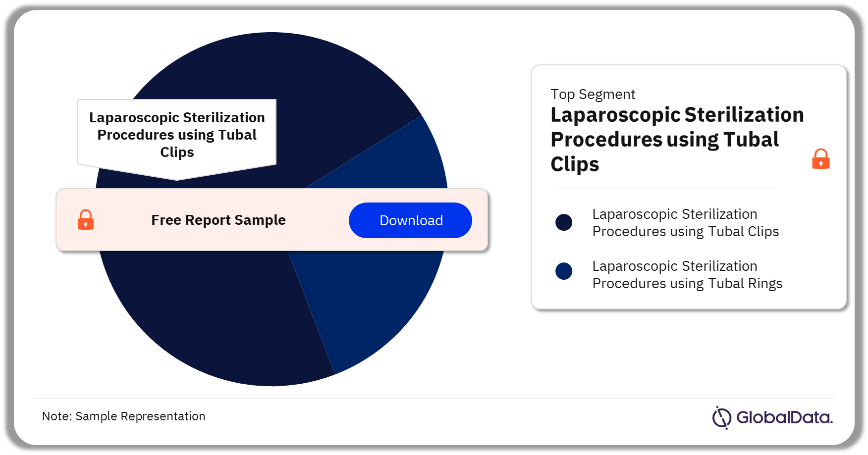 EU5 Laparoscopic Sterilization Procedures Market Analysis by Segments, 2022 (%)