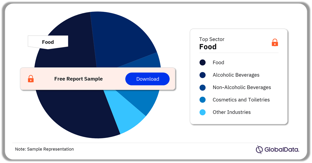 South Africa Packaging Market Analysis by Sectors, 2023 (%)
