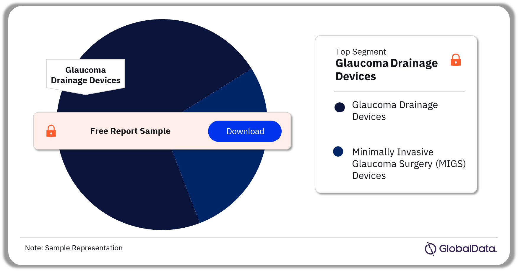 Glaucoma Surgery Devices Market Analysis by Segments, 2023 (%)