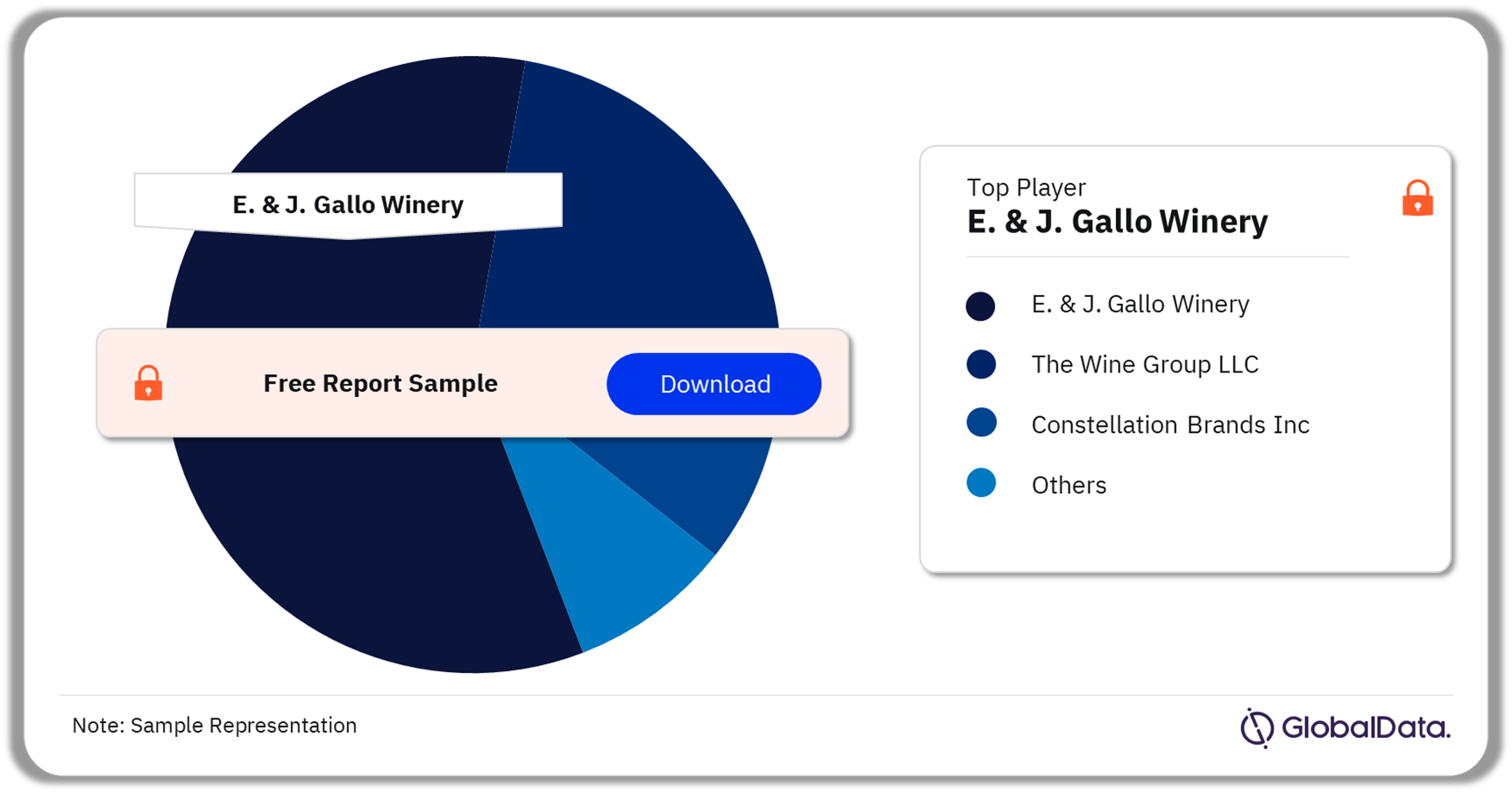 US Wine Market Analysis by Companies, 2021 (%)