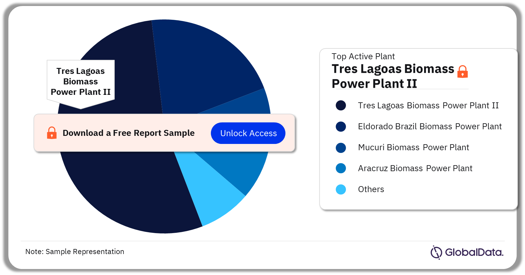 Brazil Biopower Market Analysis, by Active Plants, 2023 (%)
