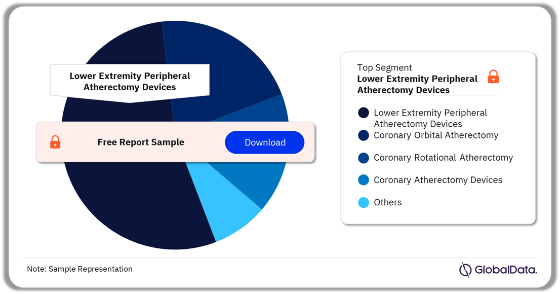 Atherectomy Devices Pipeline Market Analysis by Segments, 2024 (%)