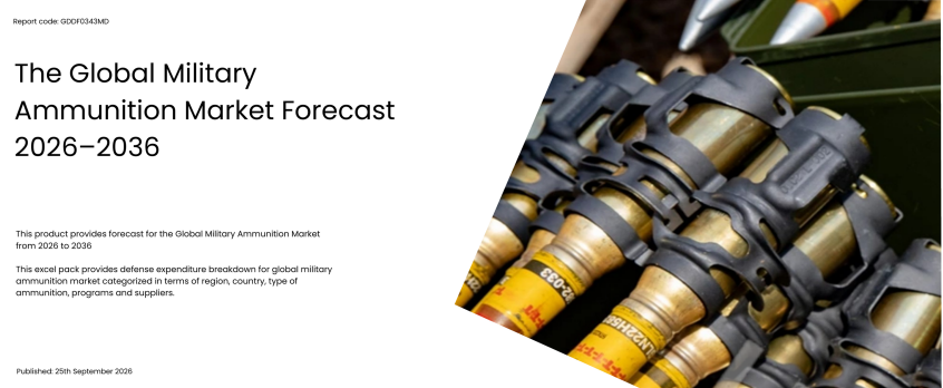 Global Military Ammunition Market Size and Trend Analysis by Segments, Region, Country, Key Programs, Competitive Landscape and Forecast to 2036 standard reports
