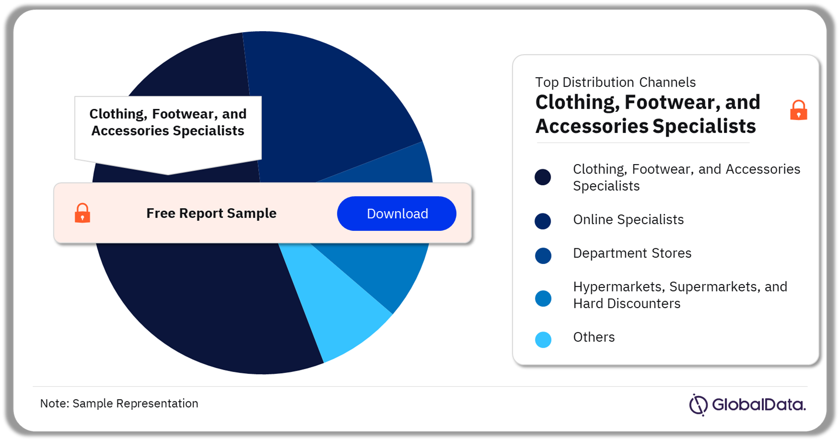 Sportswear Market Analysis by Distribution Channel, 2022 (%)