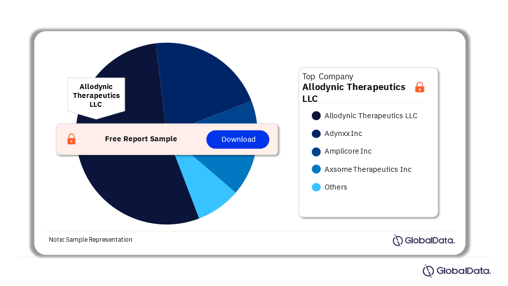 Low Back Pain Drugs in Development Market Analysis by Key Companies, 2022 (%)