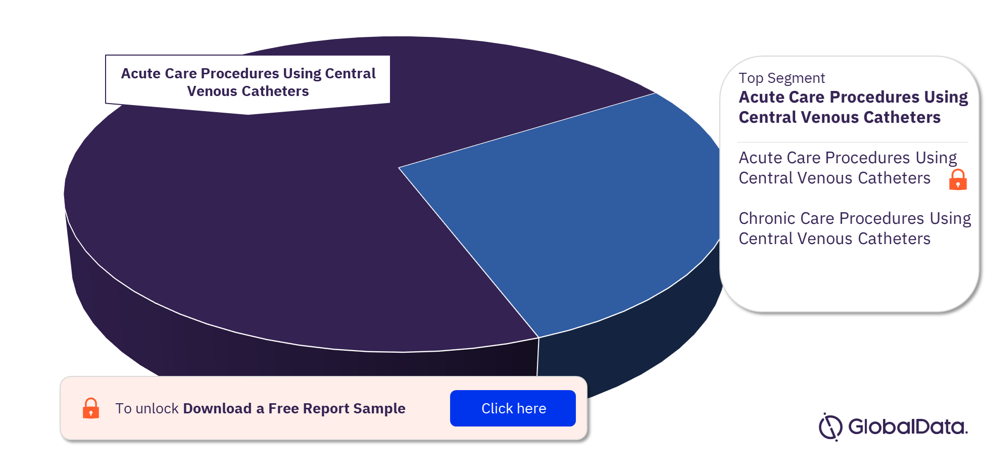 APAC Procedures using Central Venous Catheters Market Analysis by Segments, 2022 (%)