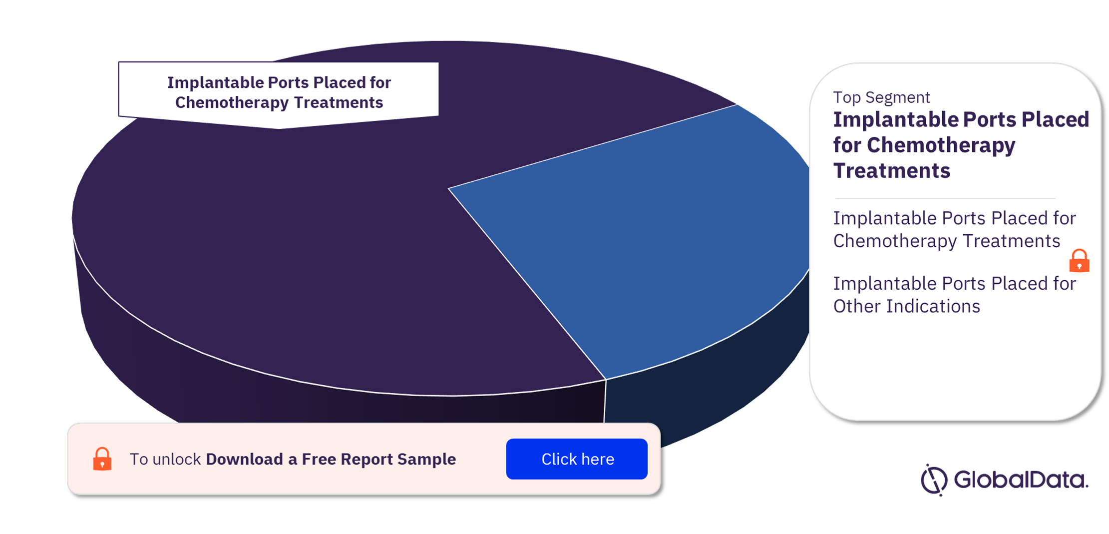 BRIC Procedures using Implantable Ports Market Analysis by Segments, 2022 (%)