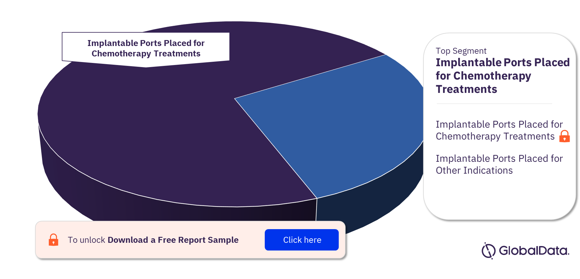India Procedures using Implantable Ports Market Analysis by Segments, 2022 (%)