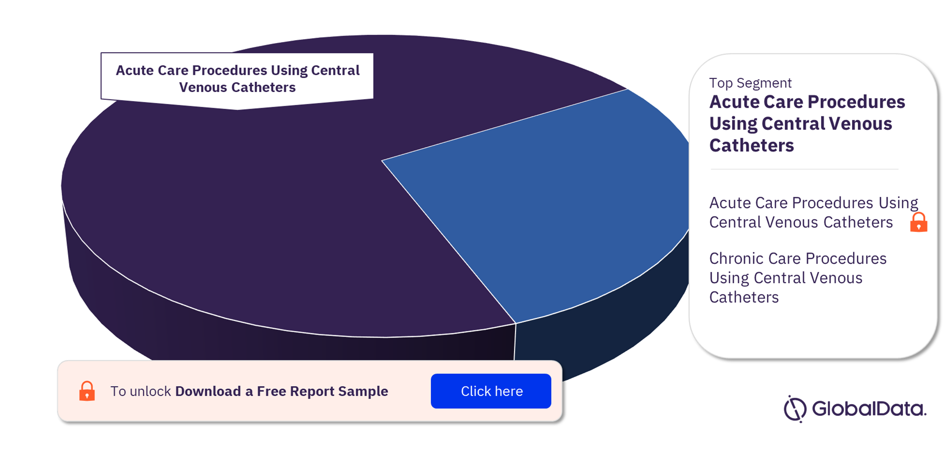 Russia Procedures Using Central Venous Catheters Market Analysis by Segments, 2022 (%)