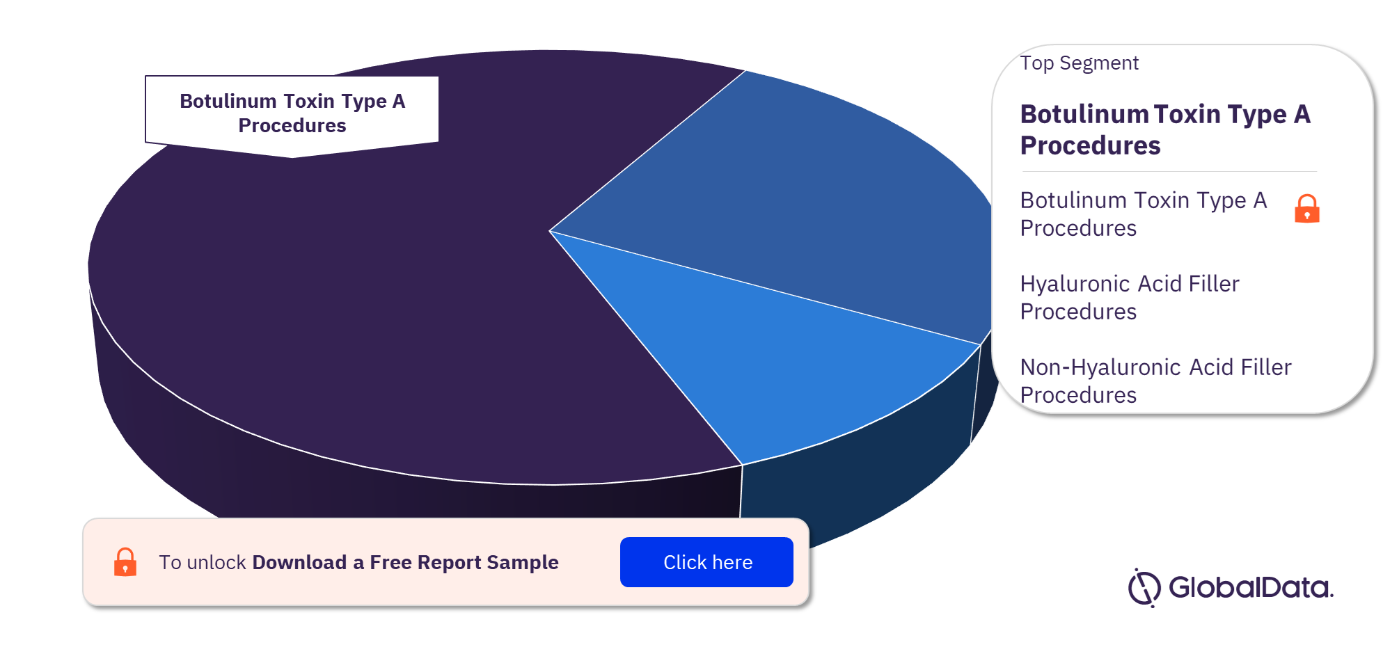 Canada Aesthetic Injectable Procedures Market by Segments, 2022 (%)