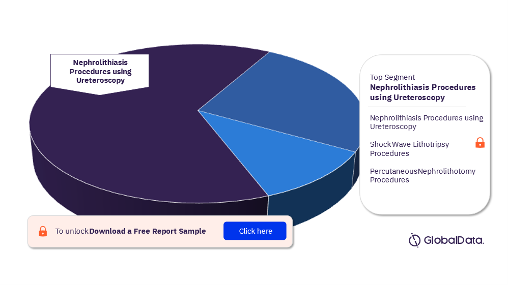 EU5 Nephrolithiasis Procedures Market Analysis by Segments, 2022 (%)