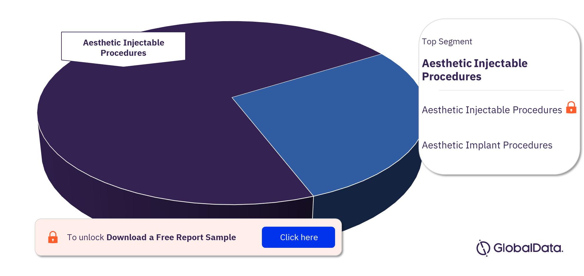 India Aesthetic Procedures Market Analysis by Segments, 2022 (%)