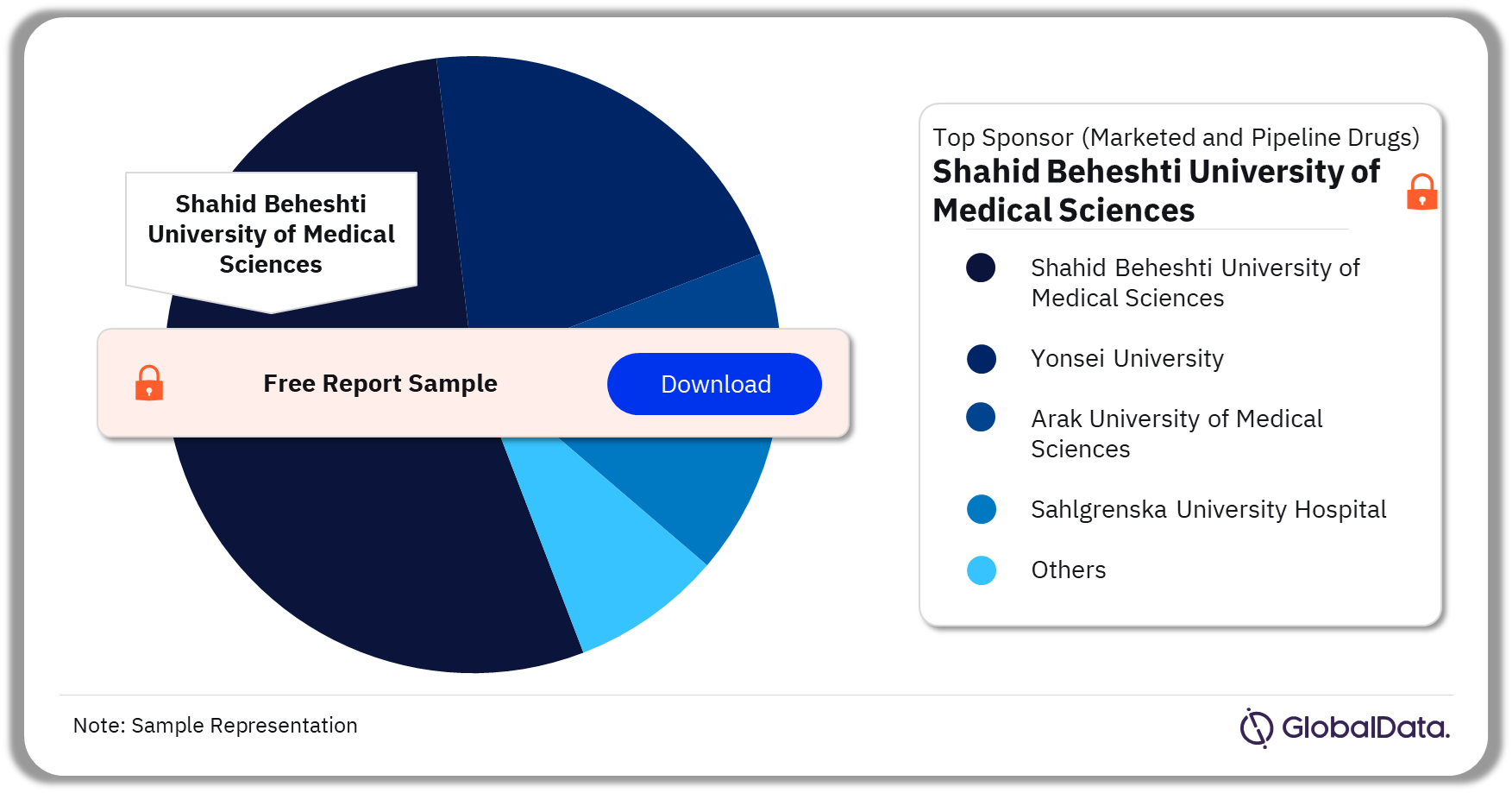 ARF Marketed and Pipeline Drugs Market Analysis by Sponsors, 2023 (%)