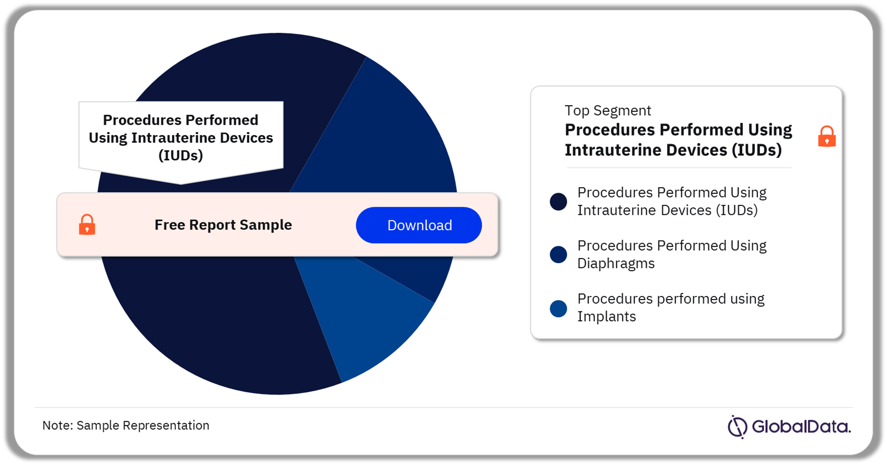 Brazil Reversible Contraceptive Procedures Segment Analysis, 2022 (%)