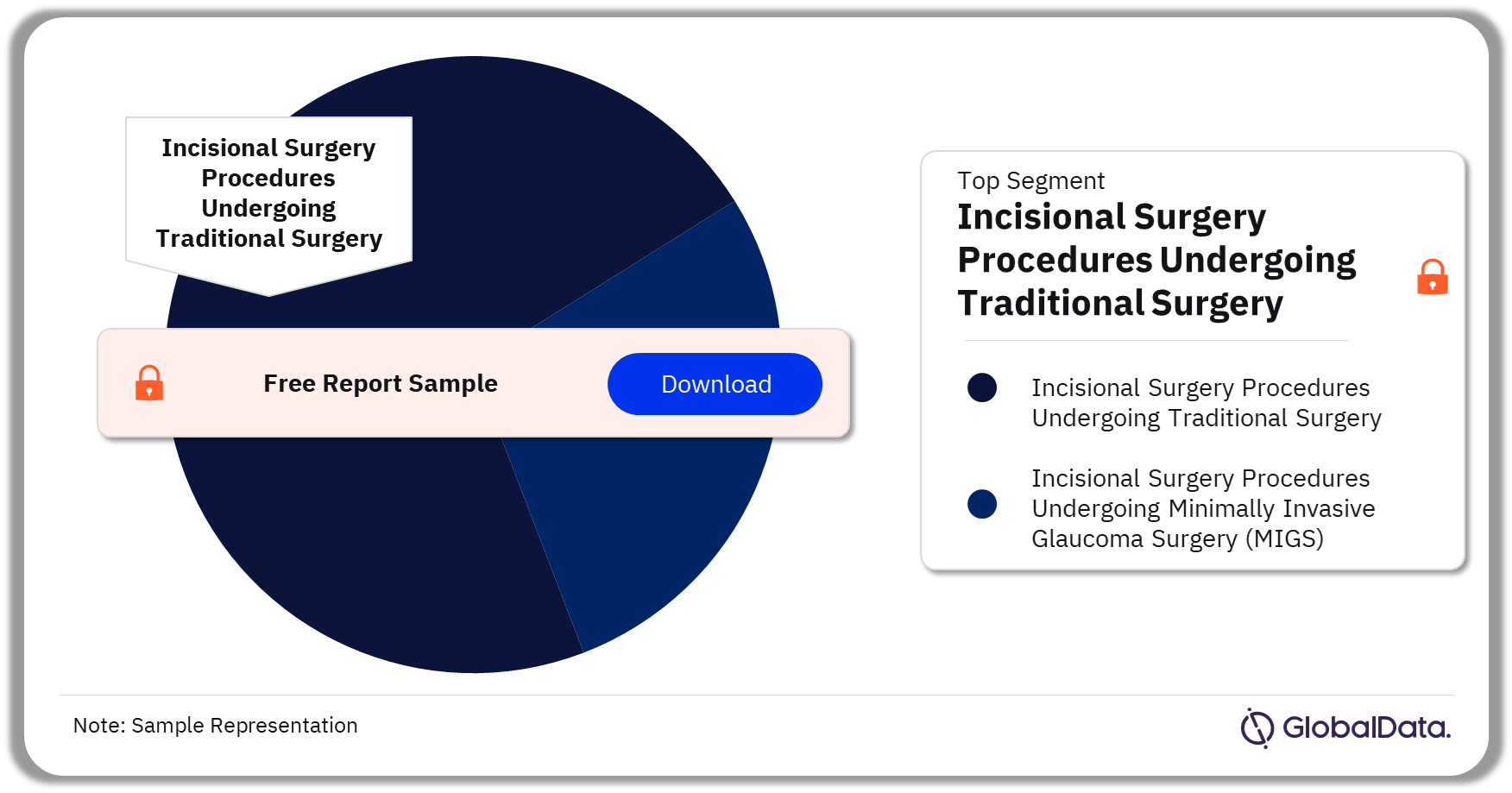 UK Glaucoma Procedures Market Analysis by Segments, 2022 (%)