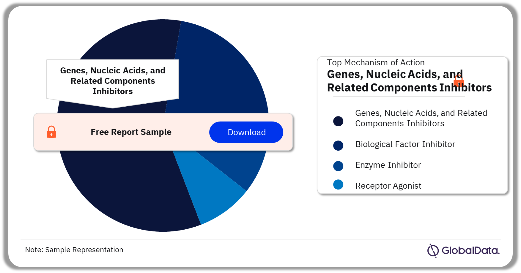 Glioblastoma Multiforme Marketed Drugs Analysis by Mechanisms of Action, 2023 (%)