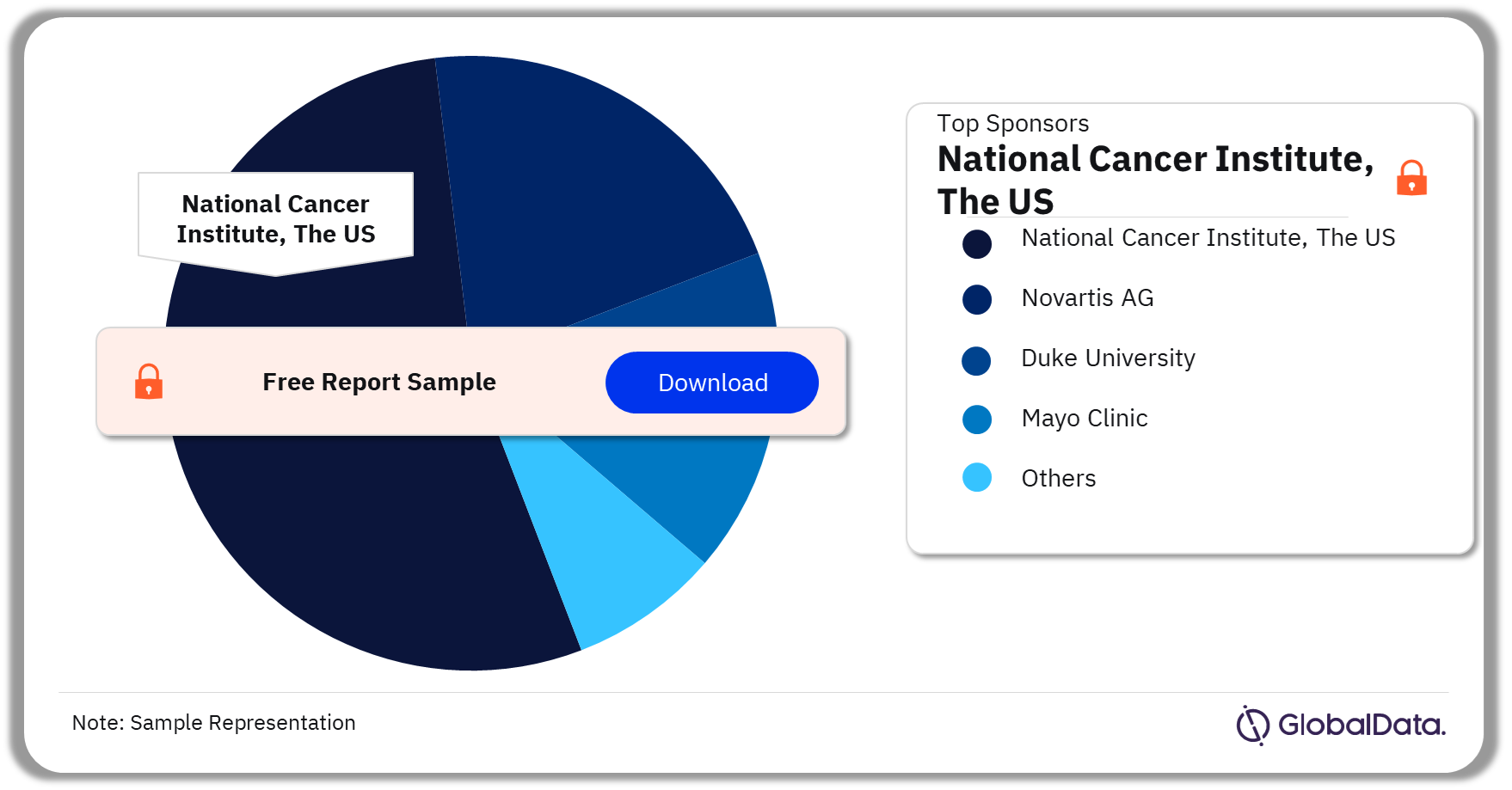 Glioblastoma Multiforme marketed and Pipeline Drugs Market Analysis by Sponsors, 2023 (%)