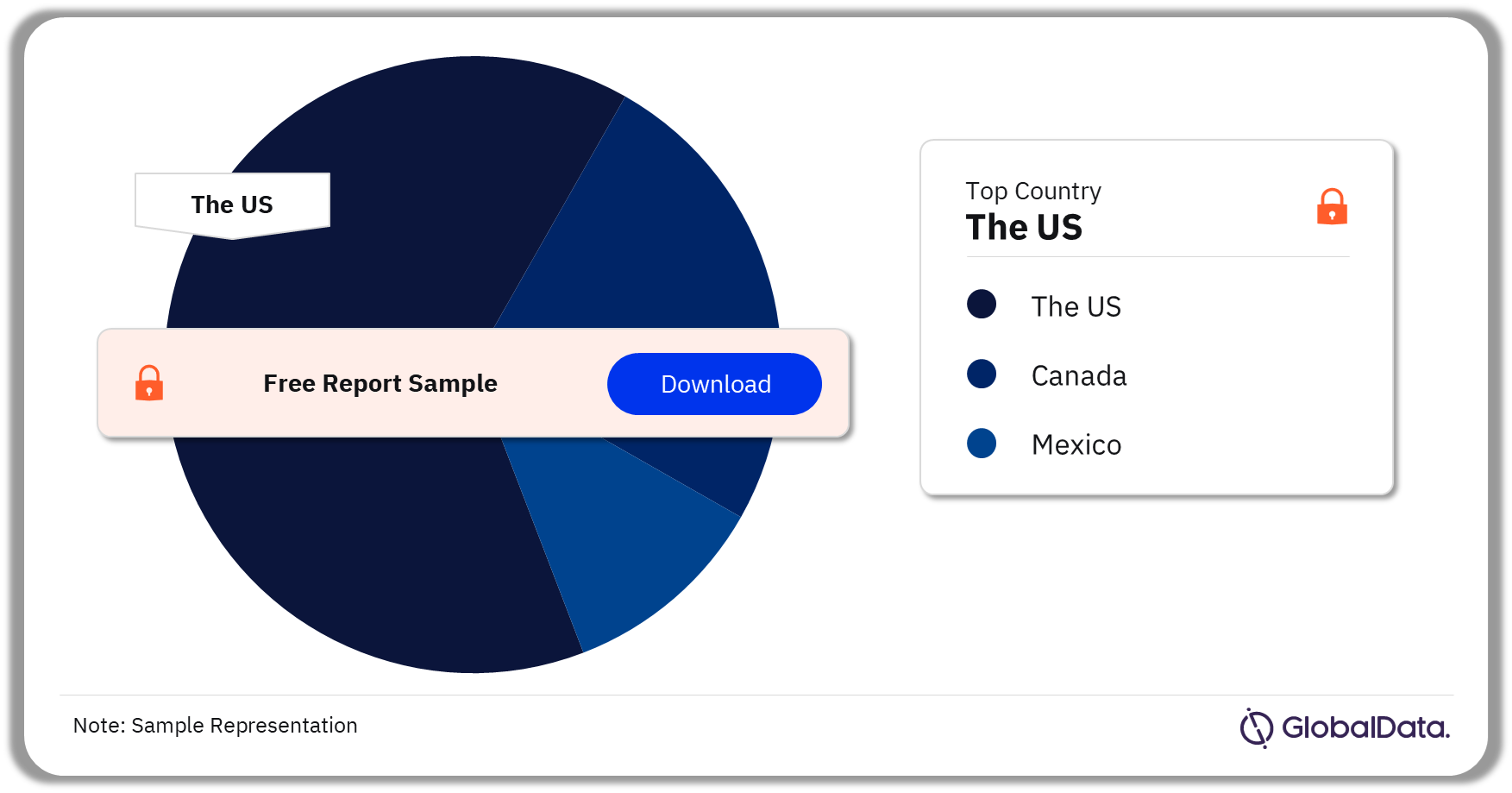North America Respiratory Device Procedures Market Analysis by Countries, 2022 (%)
