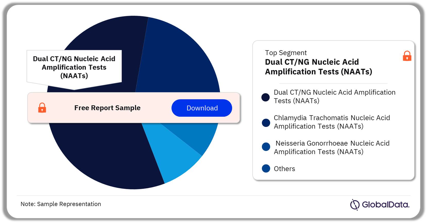 Chlamydia Trachomatis and Neisseria Gonorrhoeae Tests Market Analysis by Segments, 2023 (%)