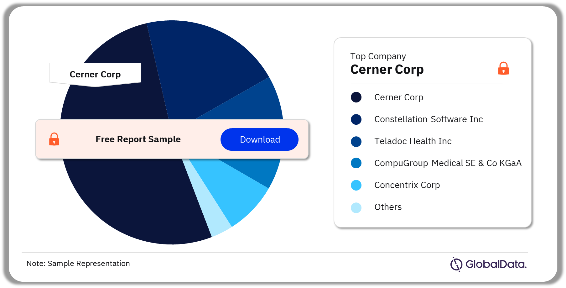 France Digital Health Market Analysis by Companies, 2023 (%)