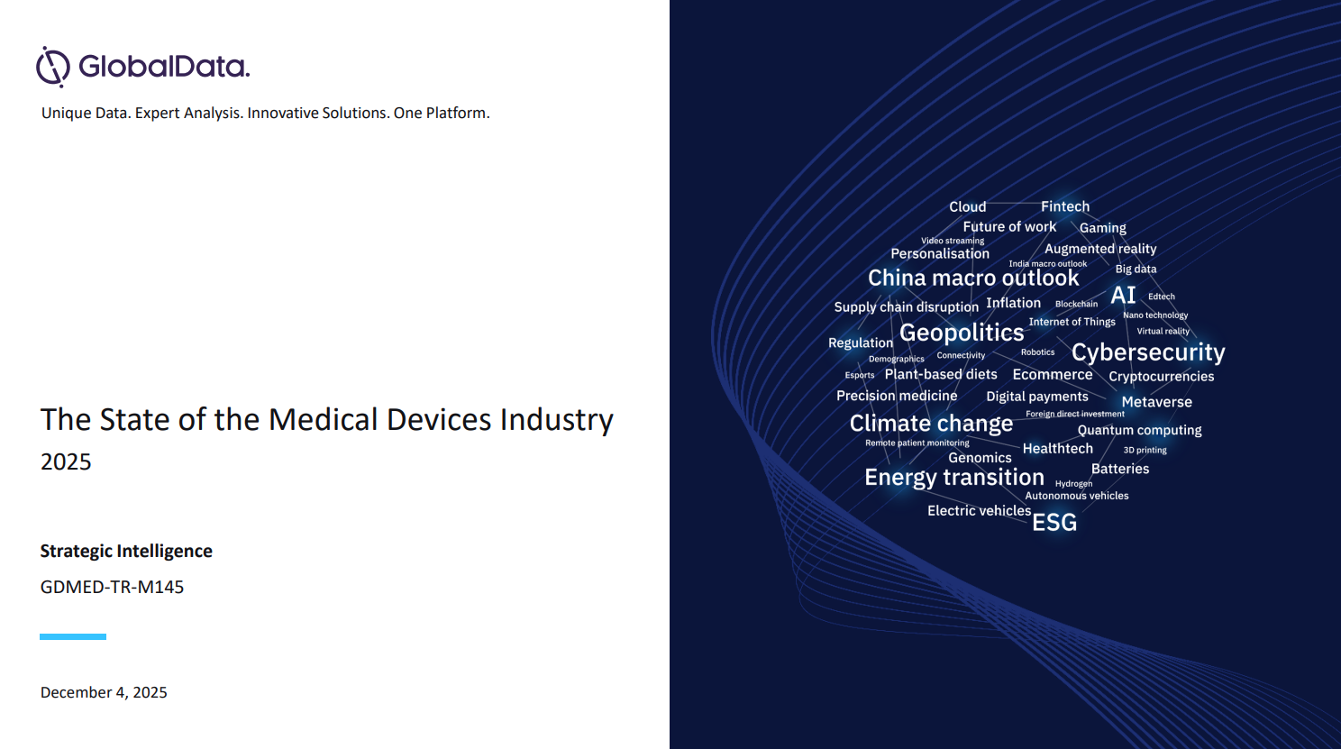 State of the Medical Devices Industry: Strategic Intelligence thematic reports